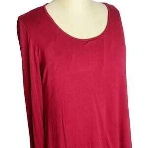 Pink Coconut Top Womens Size S Red Split Back Chiffon Underlay